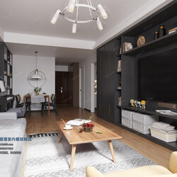 3D66 2021 Living Room Nordic Style CrM020 