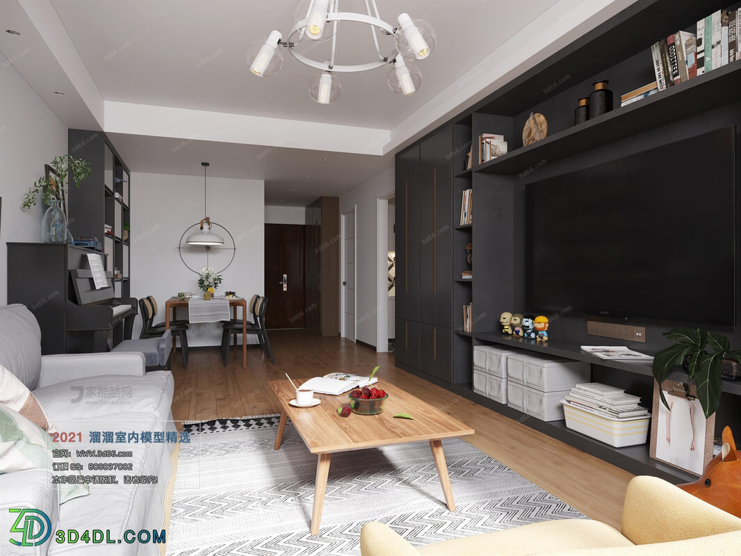 3D66 2021 Living Room Nordic Style CrM020