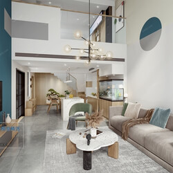3D66 2021 Living Room Nordic Style VrM002 