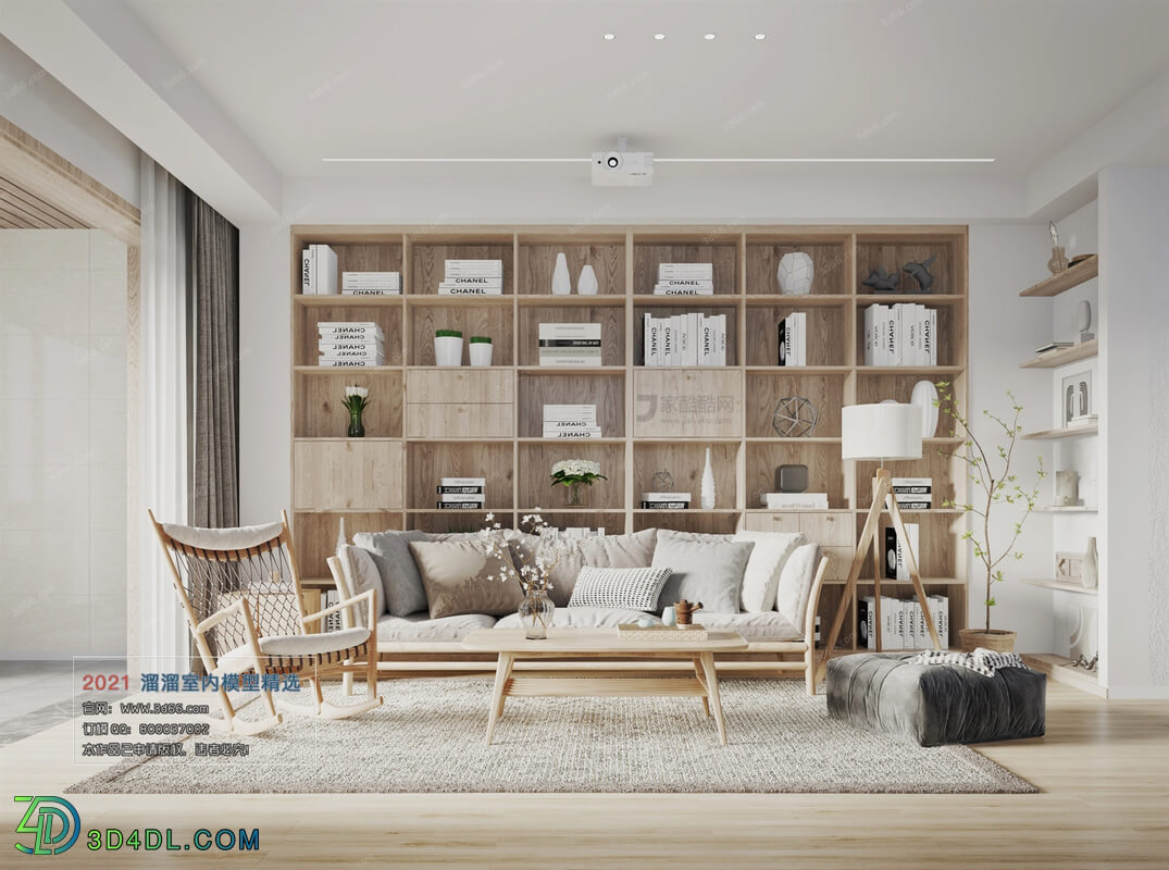 3D66 2021 Living Room Nordic Style VrM003