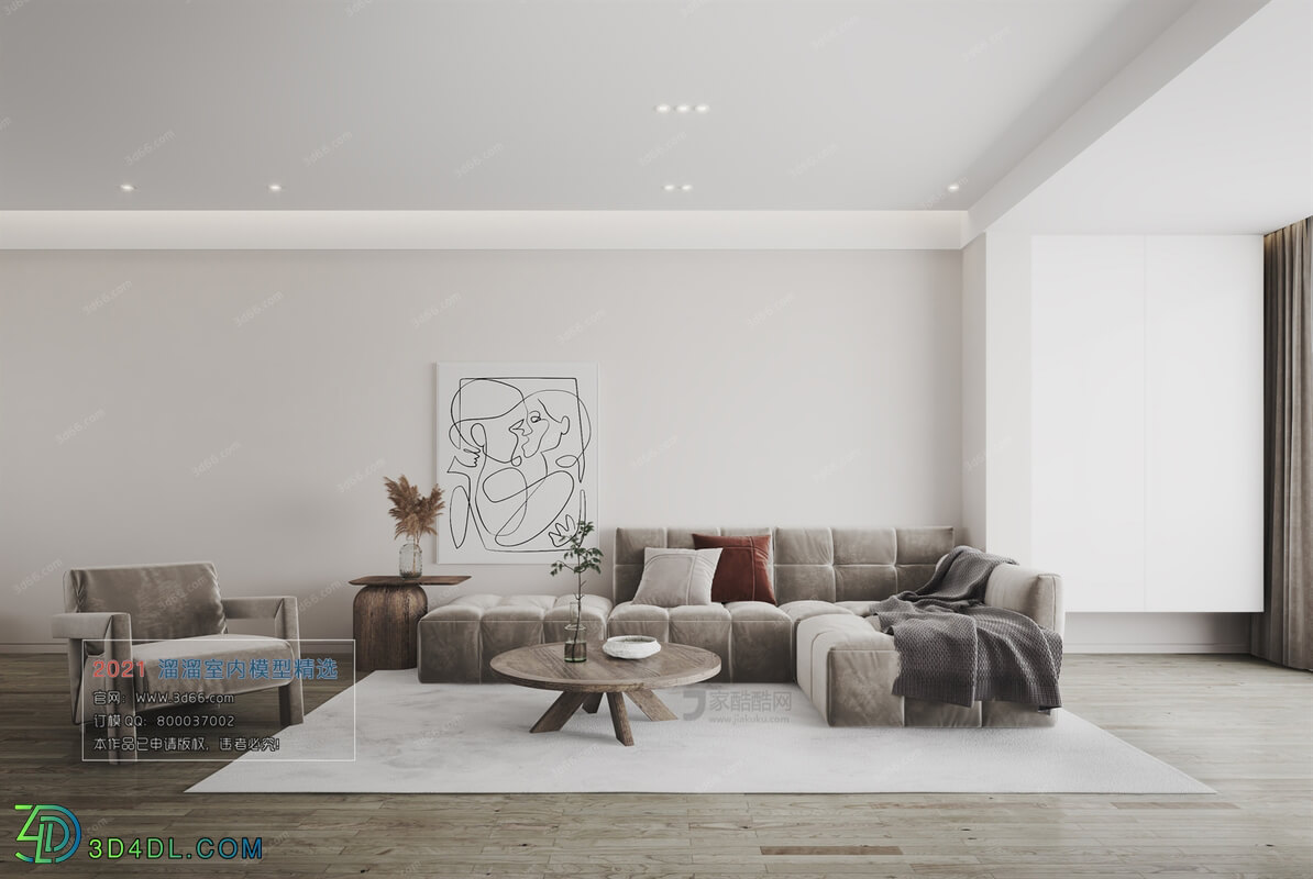 3D66 2021 Living Room Nordic Style VrM004