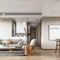 3D66 2021 Living Room Nordic Style VrM005 