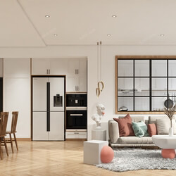 3D66 2021 Living Room Nordic Style VrM006 