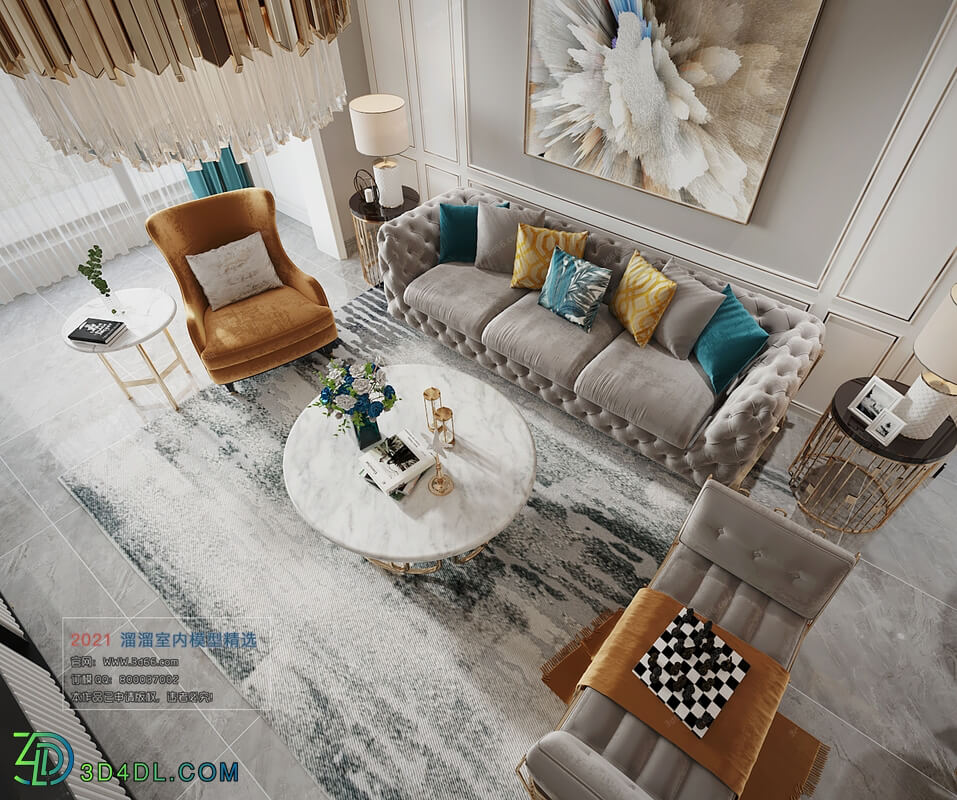 3D66 2021 Living Room Postmodern Style CrB002