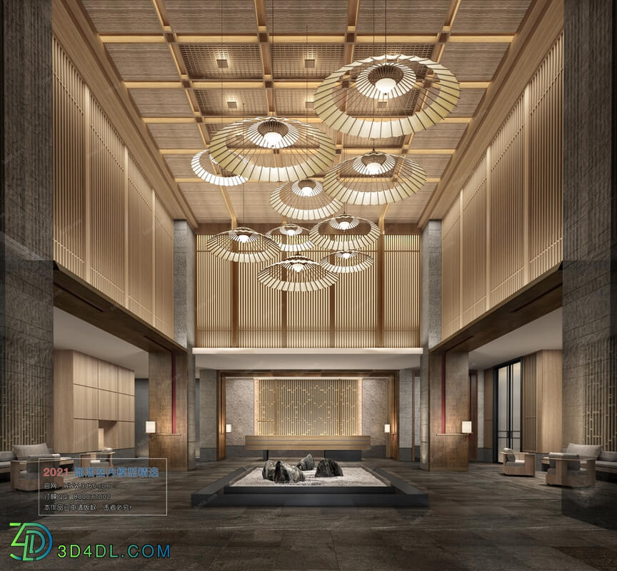 3D66 2021 Lobby Reception Chinese Style VrC001