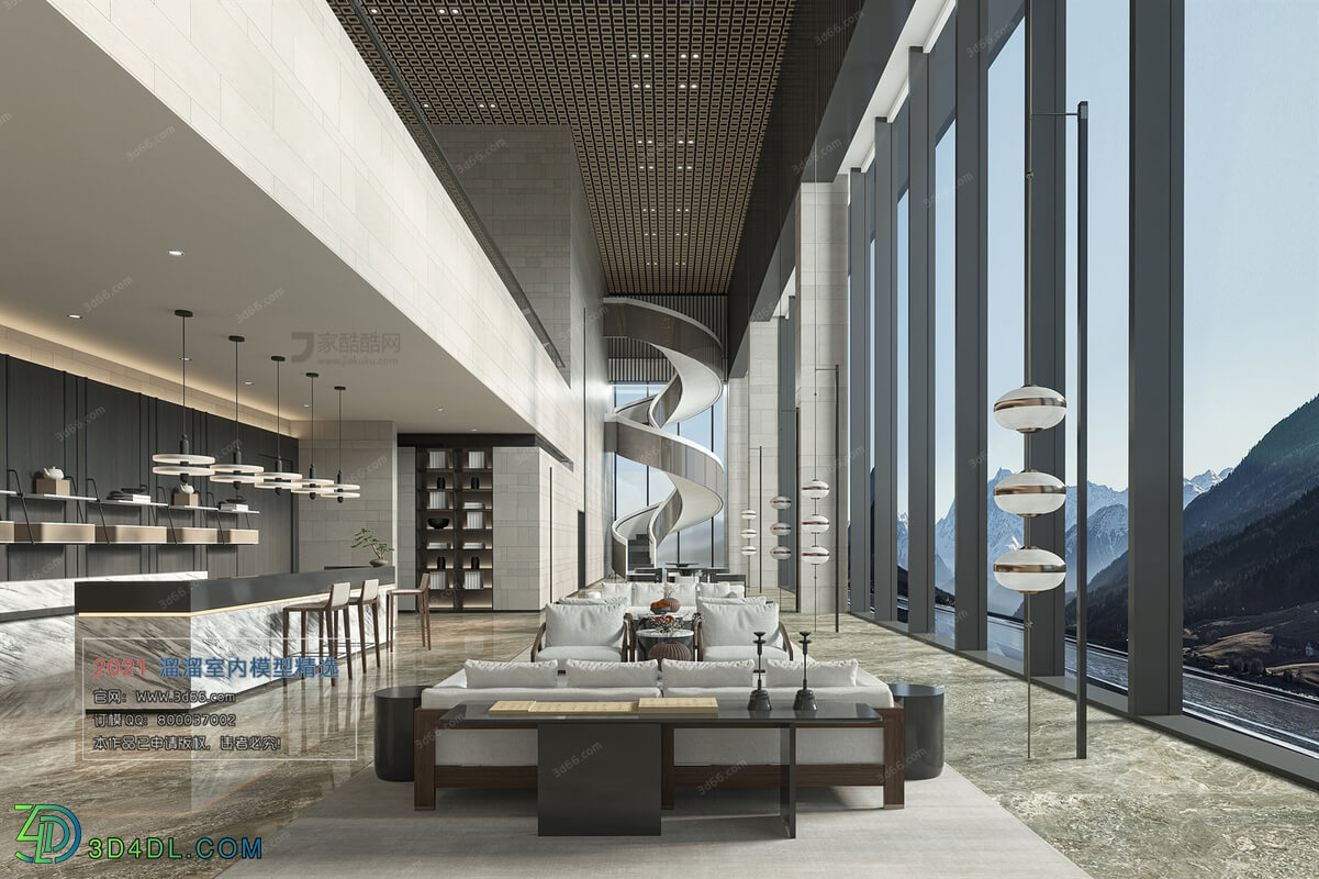 3D66 2021 Lobby Reception Chinese Style VrC002