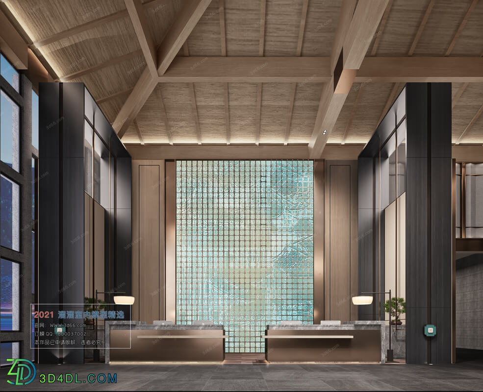 3D66 2021 Lobby Reception Chinese Style VrC003