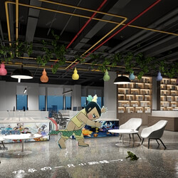 3D66 2021 Office Meeting Reception Room Industrial Style VrH001 