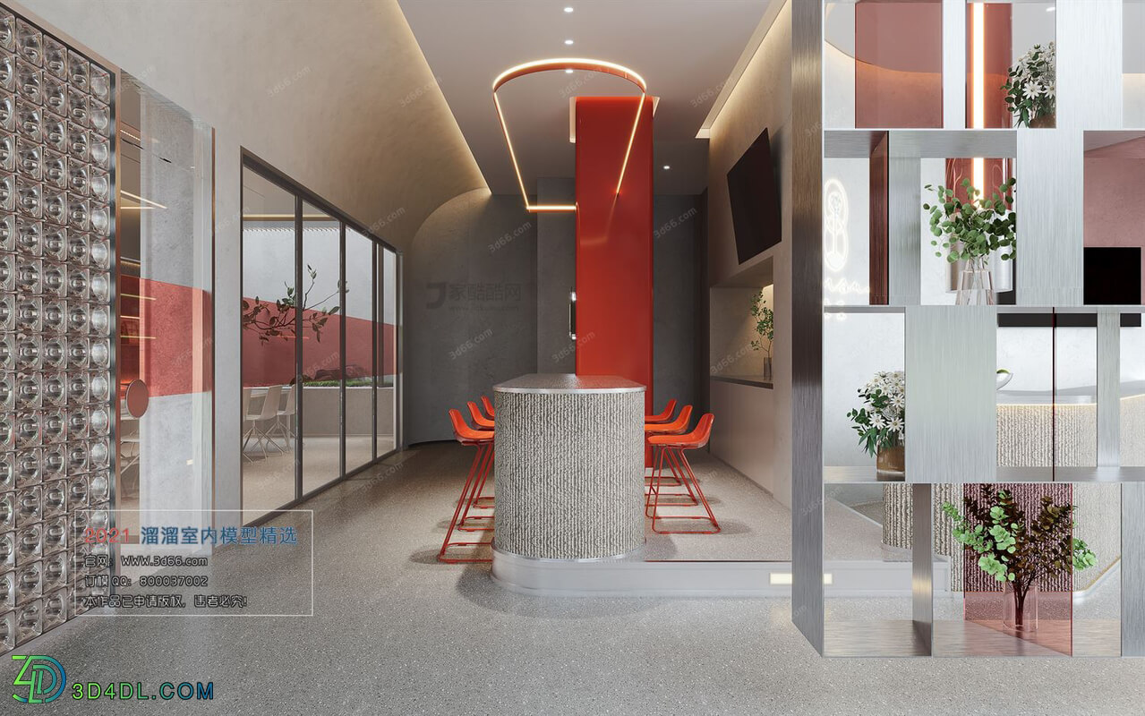 3D66 2021 Office Meeting Reception Room Modern Style CrA006