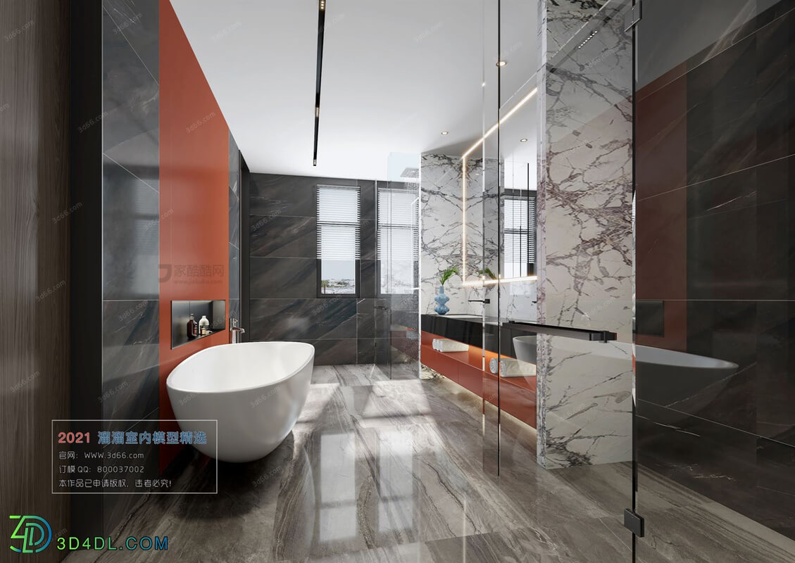 3D66 2021 Toilet Bathroom Modern Style CrA002