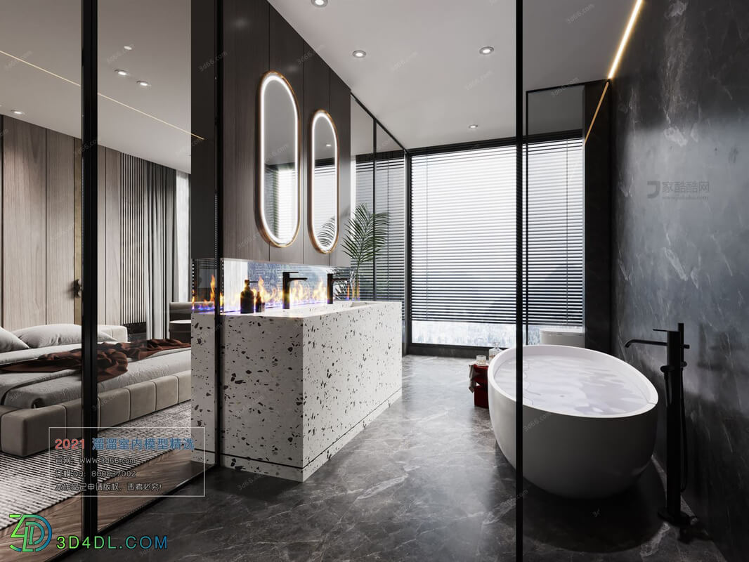 3D66 2021 Toilet Bathroom Modern Style CrA006