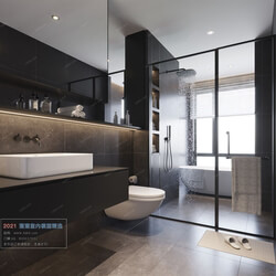 3D66 2021 Toilet Bathroom Modern Style CrA012 