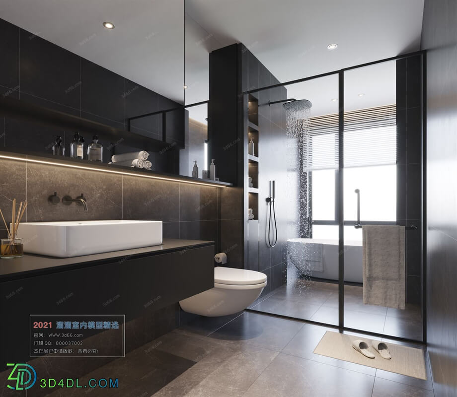 3D66 2021 Toilet Bathroom Modern Style CrA012