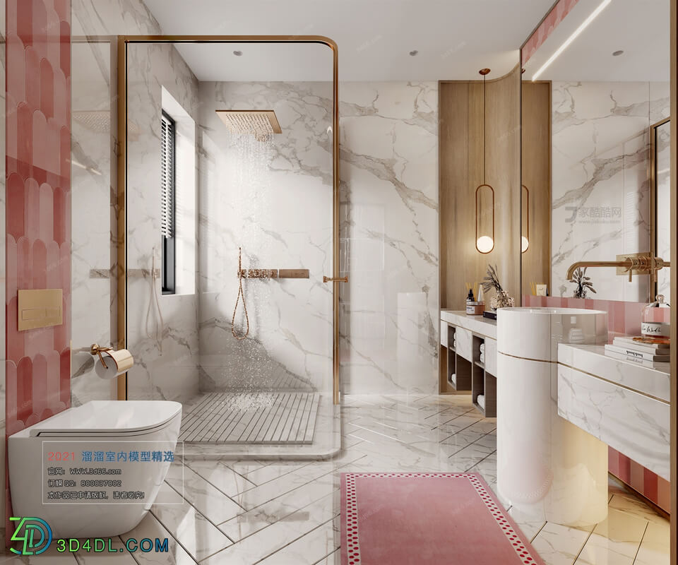 3D66 2021 Toilet Bathroom Modern Style VrA002