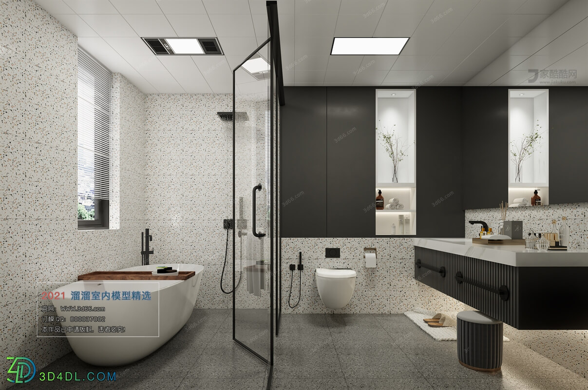 3D66 2021 Toilet Bathroom Modern Style VrA003