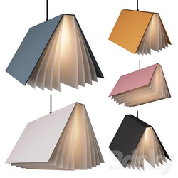 Pendant Lights Metal Books Pendant light 3D Models 