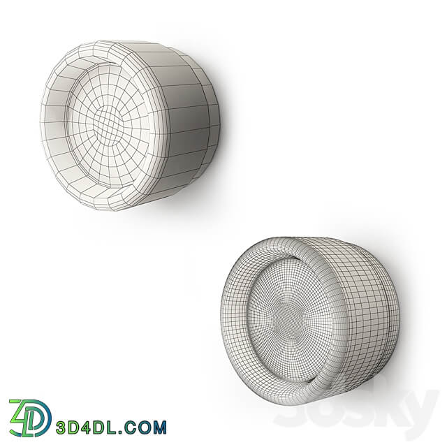 Wall lamp round glass from Ancard 3D Models