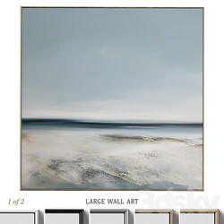 Large Living Room Abstract Neutral Wall Art C 411 3D Models 