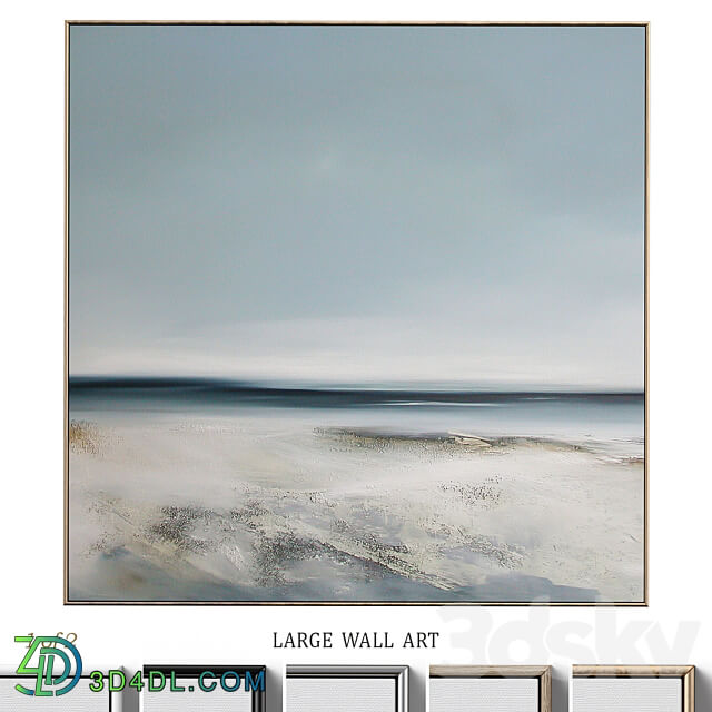 Large Living Room Abstract Neutral Wall Art C 411 3D Models