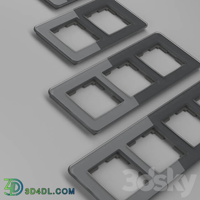 OM Glass frames for sockets and switches Elite Grafit Werkel Miscellaneous 3D Models