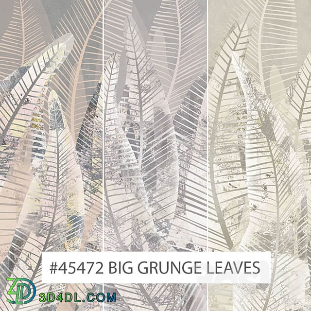 Creativille wallpapers 45472 big grunge leaves 3D Models