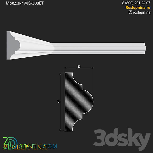 Molding MG 308ET from RosLepnina 3D Models