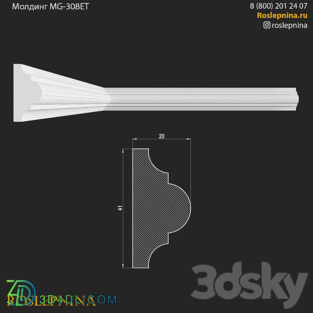 Molding MG 308ET from RosLepnina 3D Models