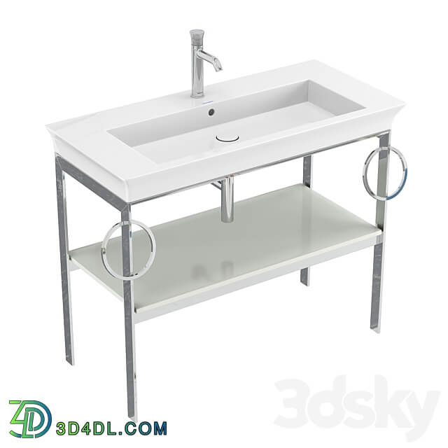 OM Duravit White Tulip metal floor console WT4547 B 3D Models