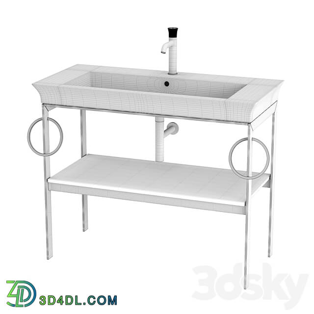 OM Duravit White Tulip metal floor console WT4547 B 3D Models