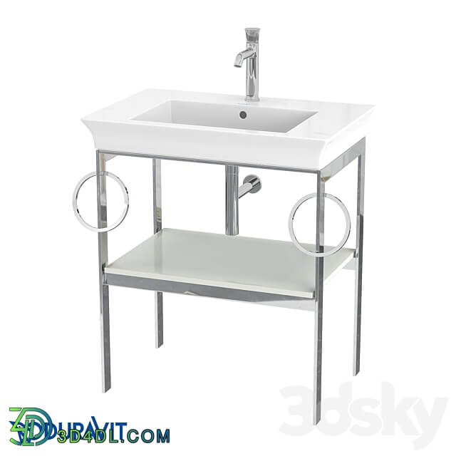 OM Duravit White Tulip metal floor console WT4546 B 3D Models