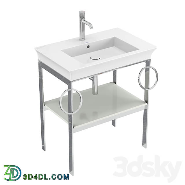 OM Duravit White Tulip metal floor console WT4546 B 3D Models