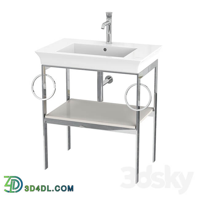 OM Duravit White Tulip metal floor console WT4546 B 3D Models