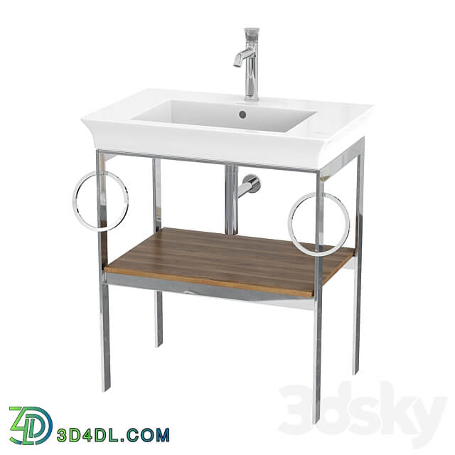 OM Duravit White Tulip metal floor console WT4546 B 3D Models