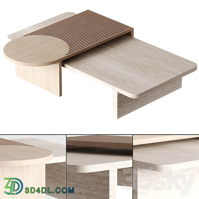 Stick and Stone center table by Dooq 3D Models