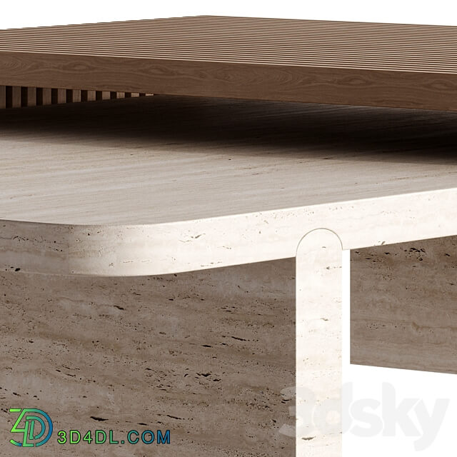 Stick and Stone center table by Dooq 3D Models