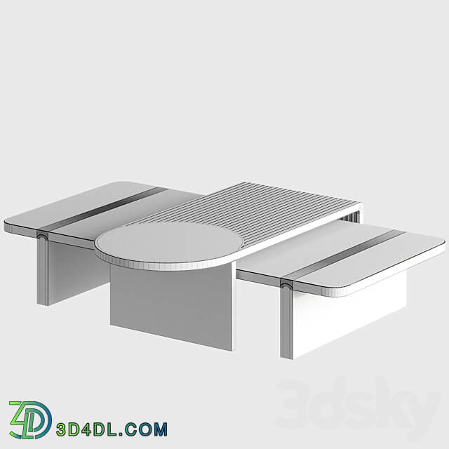 Stick and Stone center table by Dooq 3D Models