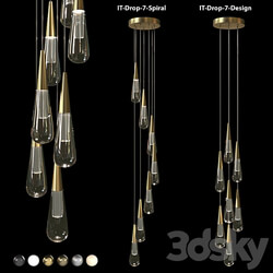 Pendant lamp IT Drop 7 Spiral IT Drop 7 Design Pendant light 3D Models 