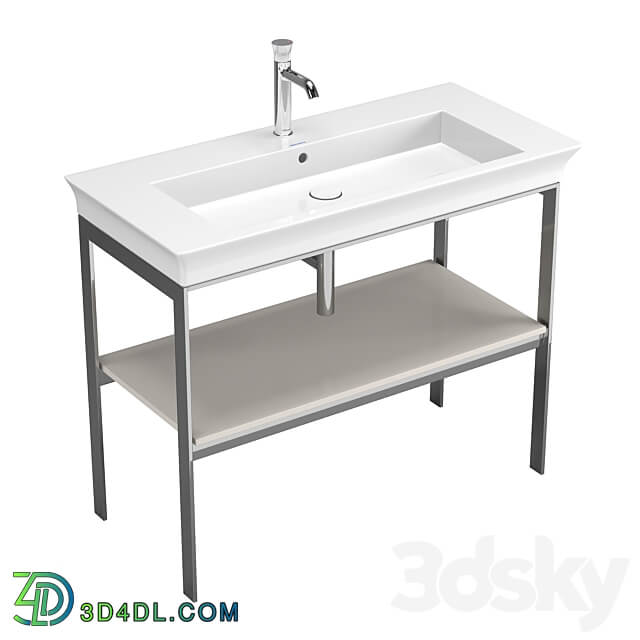 OM Duravit White Tulip metal floor console WT4541 3D Models