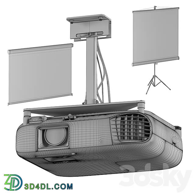 Epson EB FH06 projector projection screens PC other electronics 3D Models