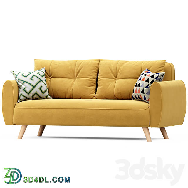 Beatrix Yellow sofa bed 3D Models