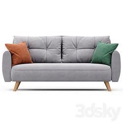 Beatrix Gray convertible sofa 3D Models 