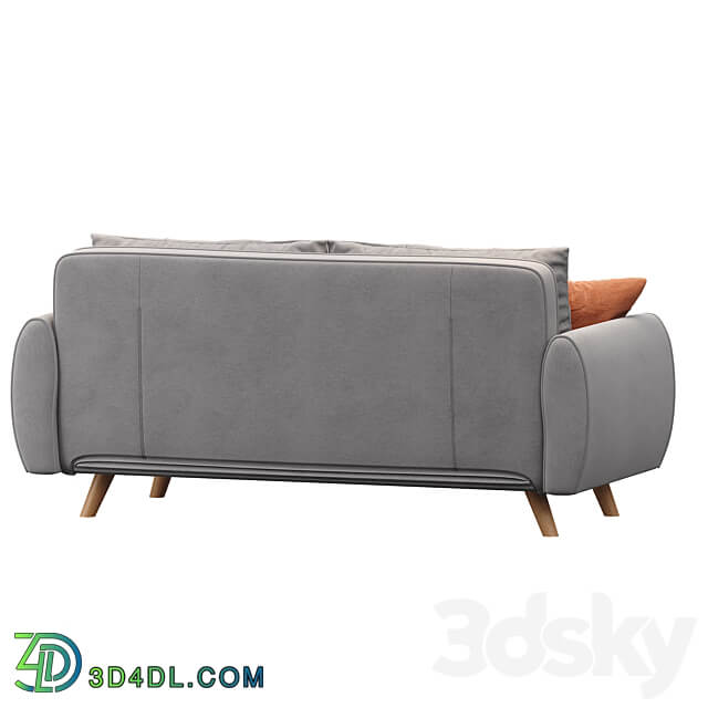 Beatrix Gray convertible sofa 3D Models
