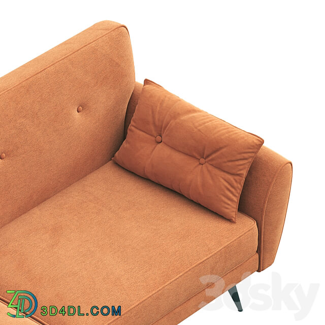 Edinburgh Orange sofa bed 3D Models