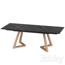 Sorrento Black extendable table with ceramic top 3D Models 