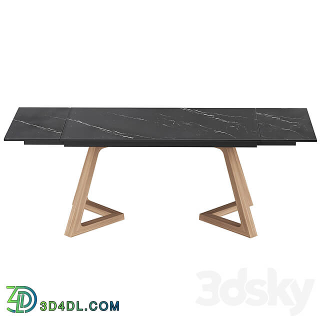 Sorrento Black extendable table with ceramic top 3D Models