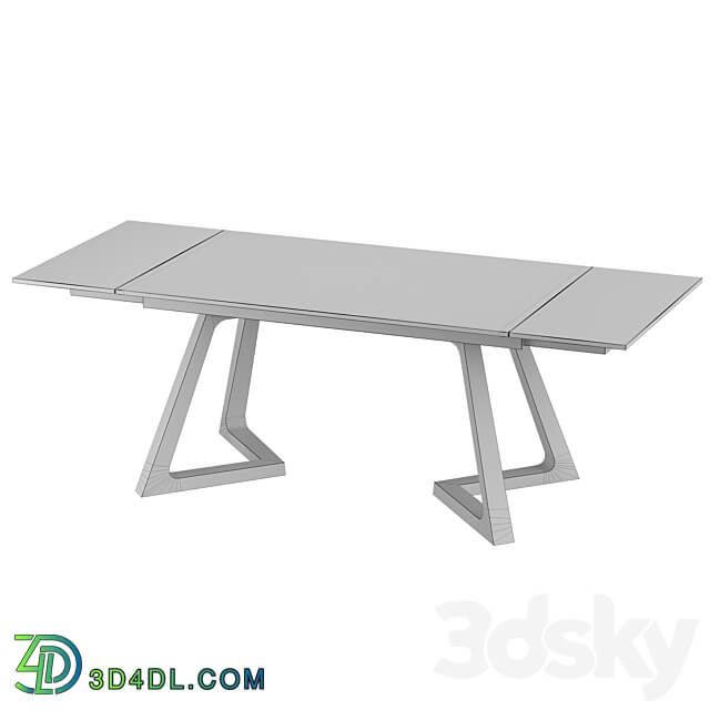 Sorrento Black extendable table with ceramic top 3D Models