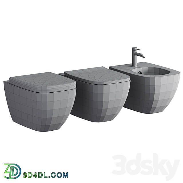 Vitra Shift miska wc wisząca rim ex bezrantowa 54 36 cm biała 7742B003 0075 3D Models