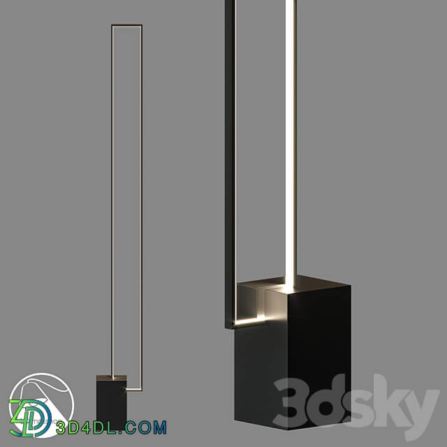 LampsShop.com T6054 Floor Lamp Carrée 3D Models