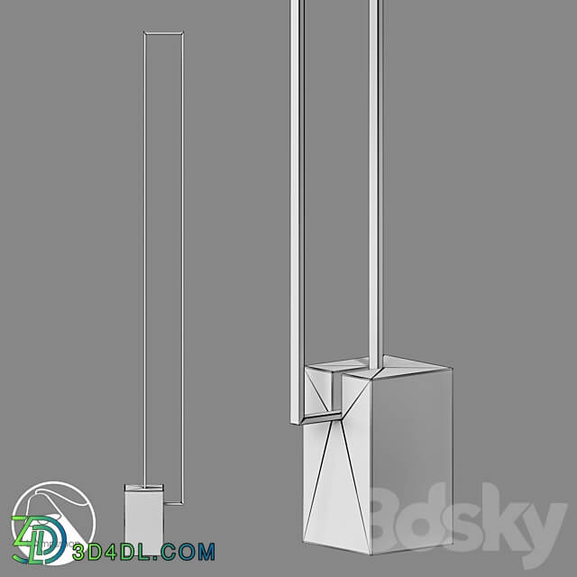 LampsShop.com T6054 Floor Lamp Carrée 3D Models