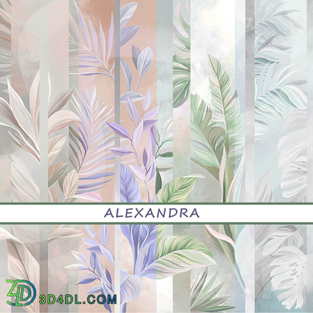 Designer wallpapers ALEXANDRA pack 1 3D Models